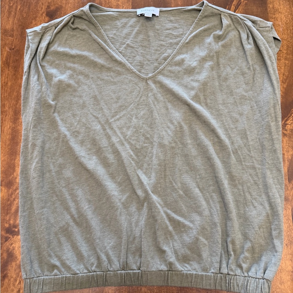 Women’s Evereve Olive Green Heathered Sleeveless Top Large